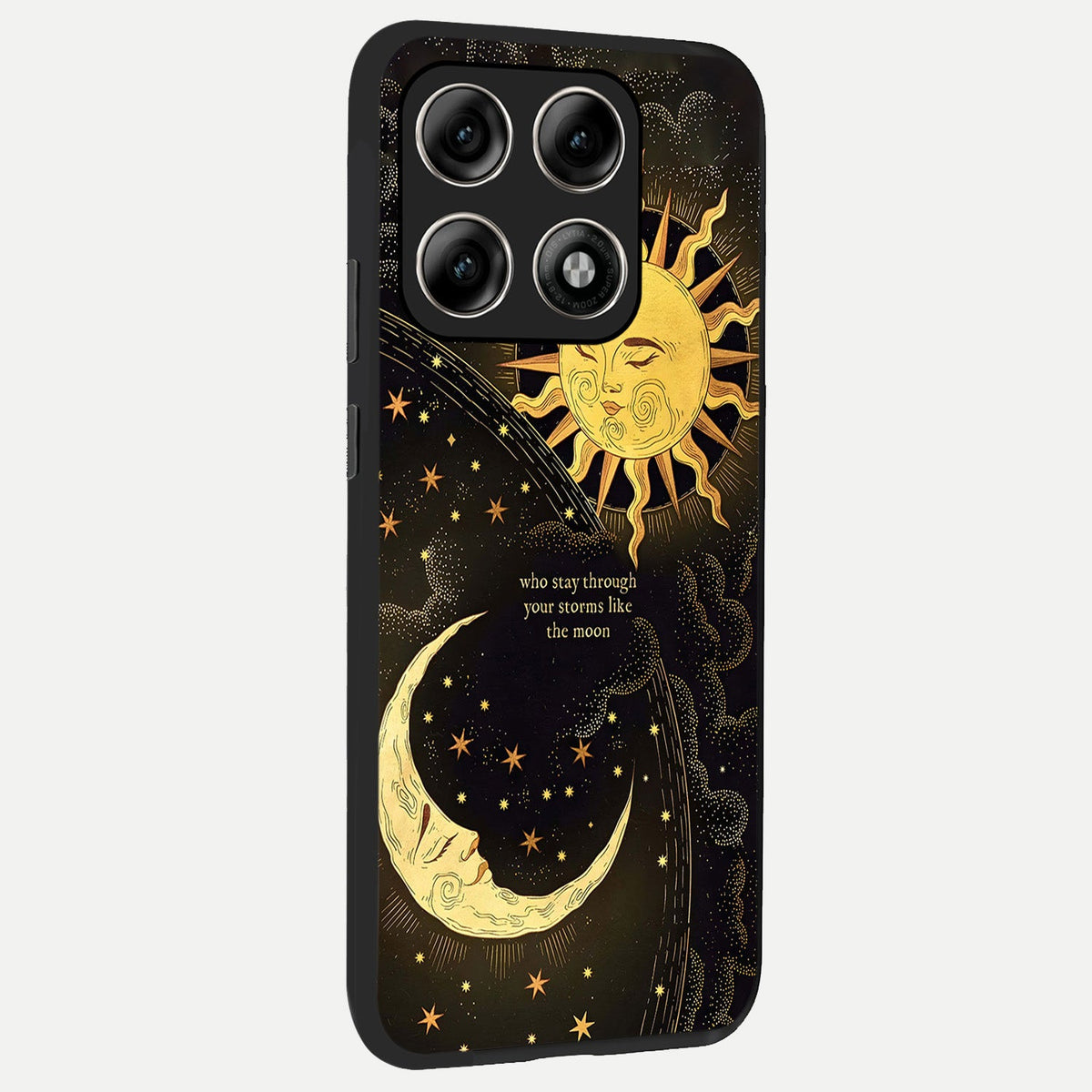  Golden Lunar Love back cover For Moto Edge 70 Pro slim fit glass case with vibrant aesthetic design