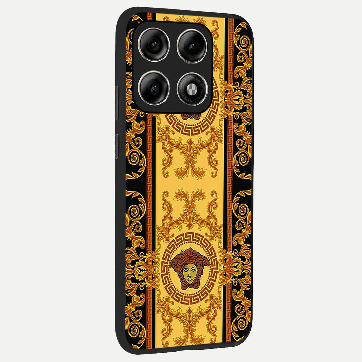  Golden Royal Heritage back cover For Moto Edge 70 Pro slim fit glass case with vibrant aesthetic design