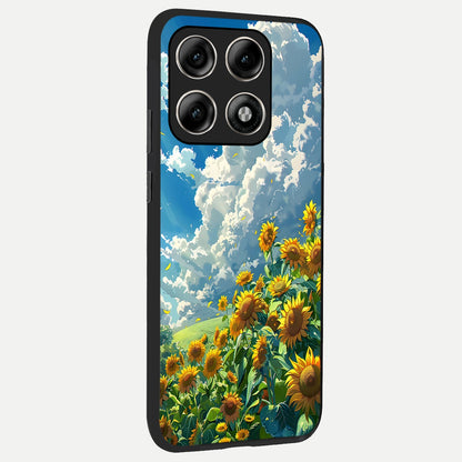  Golden Sun Glory back cover For Moto Edge 70 Pro slim fit glass case with vibrant aesthetic design