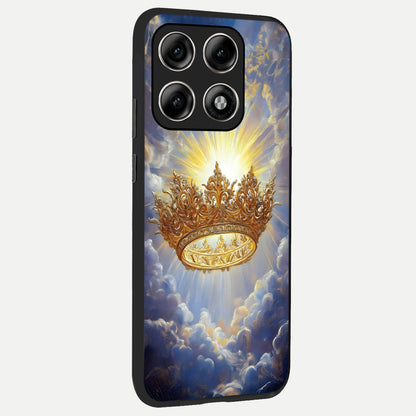  Heavenly Crown Light back cover For Moto Edge 70 Pro slim fit glass case with vibrant aesthetic design