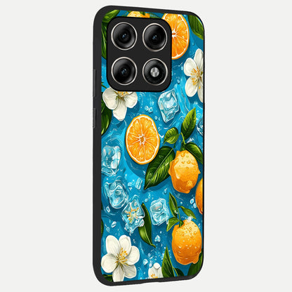  Ice Cube With Orange back cover For Moto Edge 70 Pro slim fit glass case with vibrant aesthetic design