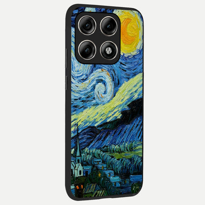  Inspired Van Gogh Art back cover For Moto Edge 70 Pro slim fit glass case with vibrant aesthetic design