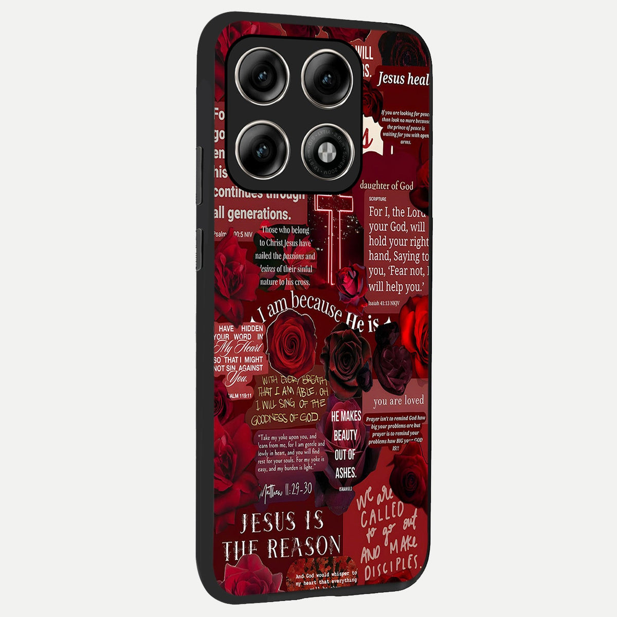  Jesus Love Heals back cover For Moto Edge 70 Pro slim fit glass case with vibrant aesthetic design