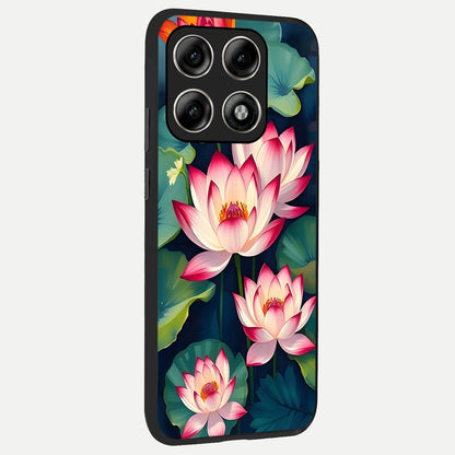  Lotus Dream Serenity back cover For Moto Edge 70 Pro slim fit glass case with vibrant aesthetic design