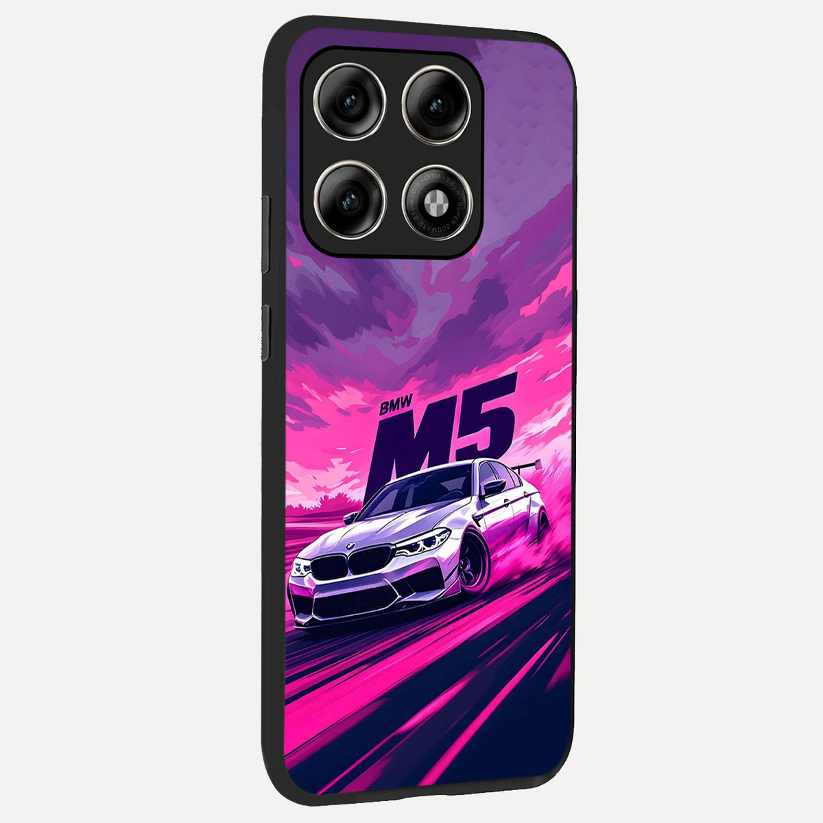  MS Neon Car back cover For Moto Edge 70 Pro slim fit glass case with vibrant aesthetic design