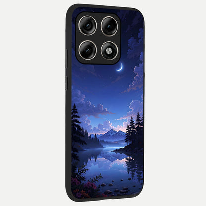  Midnight Lake Peace back cover For Moto Edge 70 Pro slim fit glass case with vibrant aesthetic design