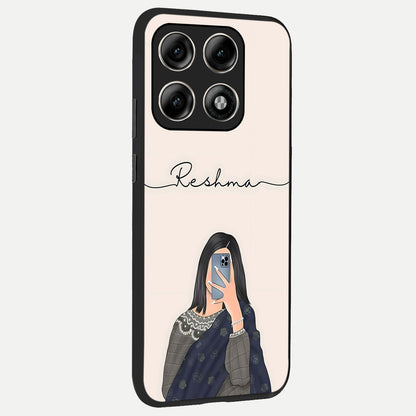  Mirror Mood Muse With Custom Name back cover For Moto Edge 70 Pro slim fit glass case with vibrant aesthetic design