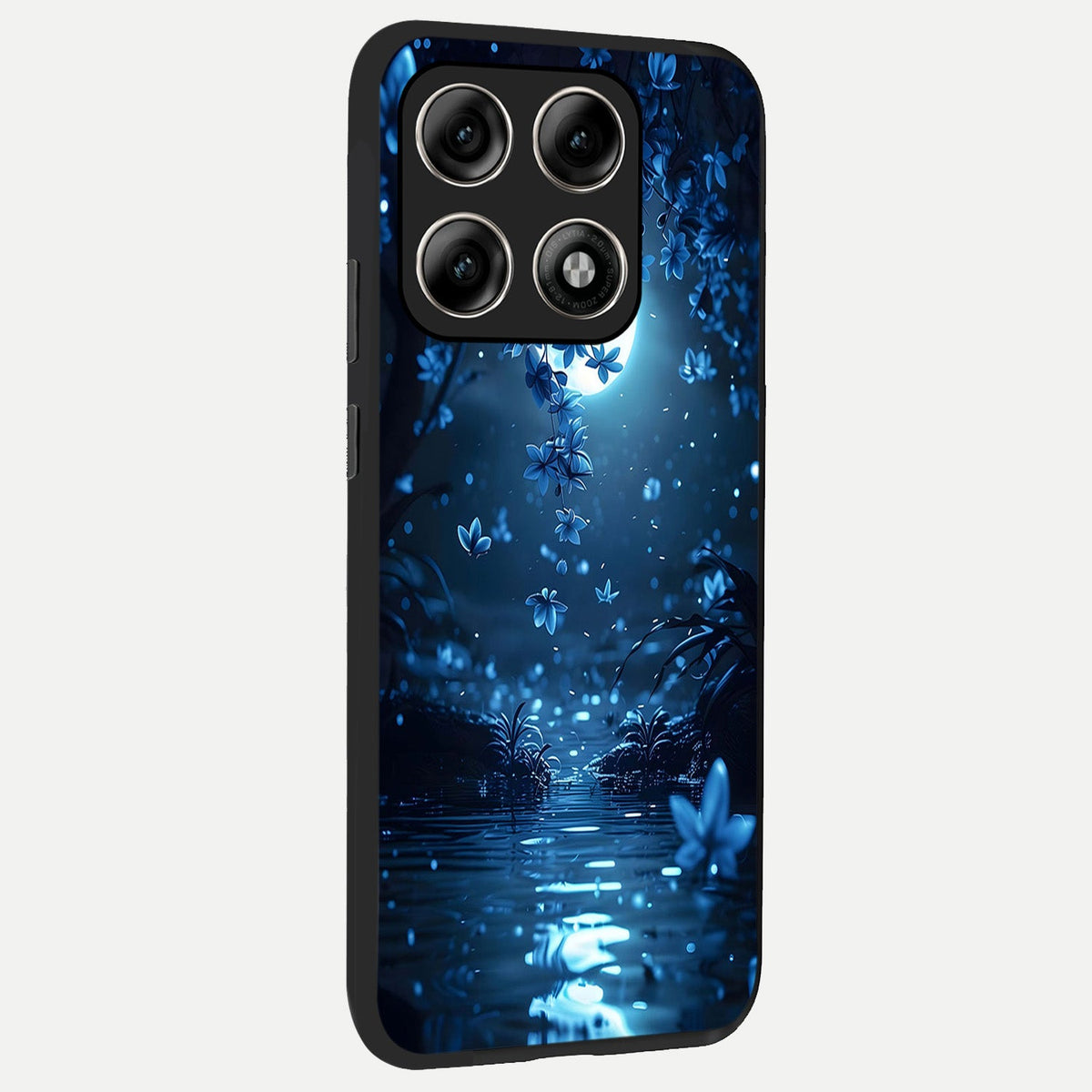  Moonlight Petal Dream back cover For Moto Edge 70 Pro slim fit glass case with vibrant aesthetic design