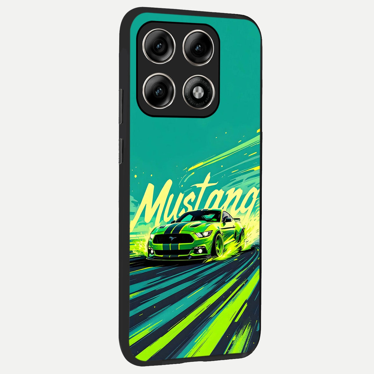  Mustang Bang back cover For Moto Edge 70 Pro slim fit glass case with vibrant aesthetic design