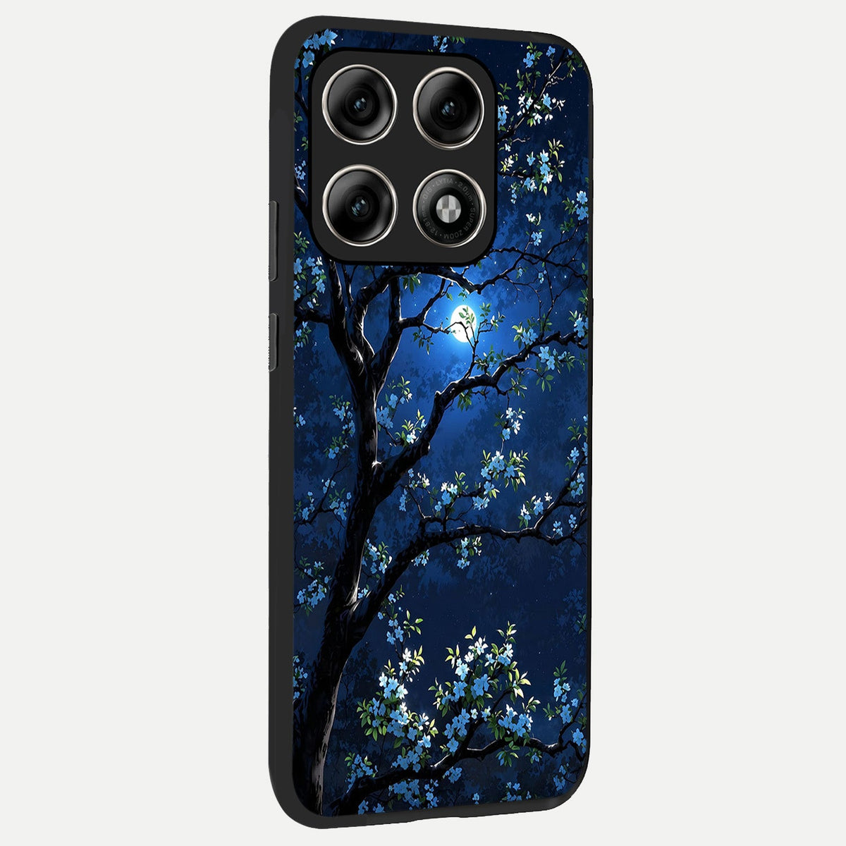  Mystic Floral Night back cover For Moto Edge 70 Pro slim fit glass case with vibrant aesthetic design