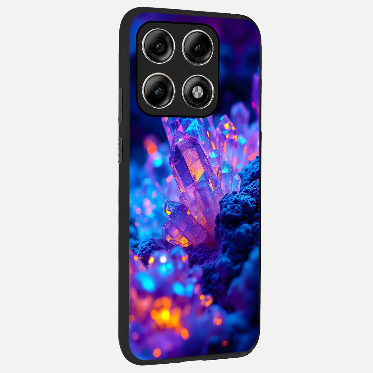  Neon Aura Shards back cover For Moto Edge 70 Pro slim fit glass case with vibrant aesthetic design