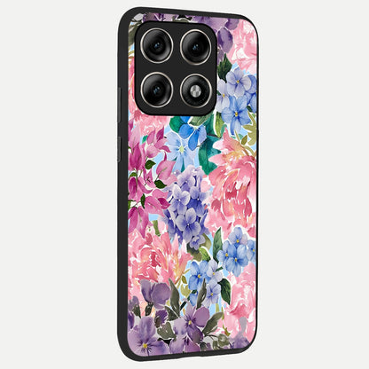 Pastel Floral Mix back cover For Moto Edge 70 Pro slim fit glass case with vibrant aesthetic design