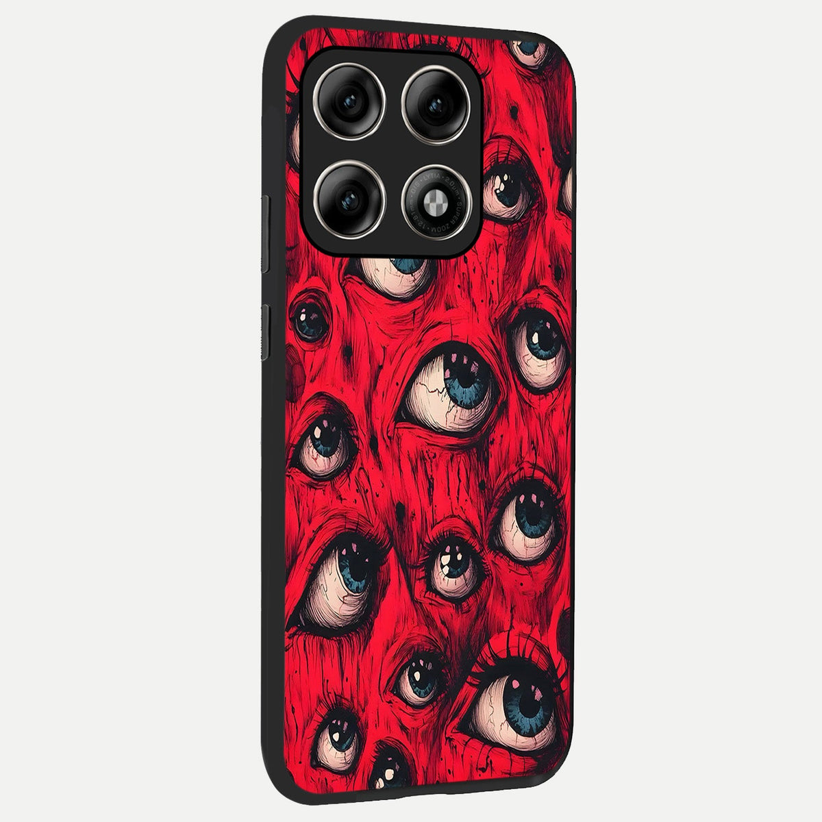 Red Eyes Pattern back cover For Moto Edge 70 Pro slim fit glass case with vibrant aesthetic design