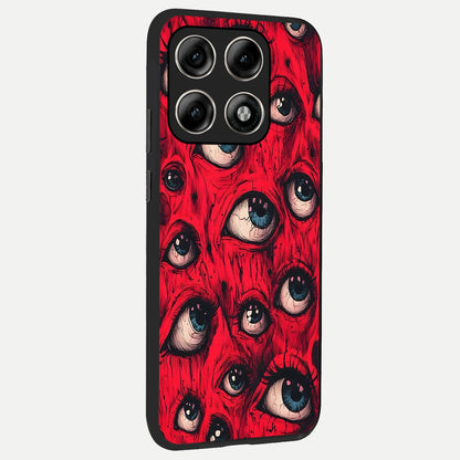  Red Eyes Pattern back cover For Moto Edge 70 Pro slim fit glass case with vibrant aesthetic design