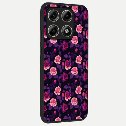 Rose Garden Twilight back cover For Moto Edge 70 Pro slim fit glass case with vibrant aesthetic design