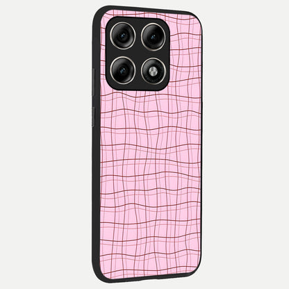  Soft Grid Bliss back cover For Moto Edge 70 Pro slim fit glass case with vibrant aesthetic design