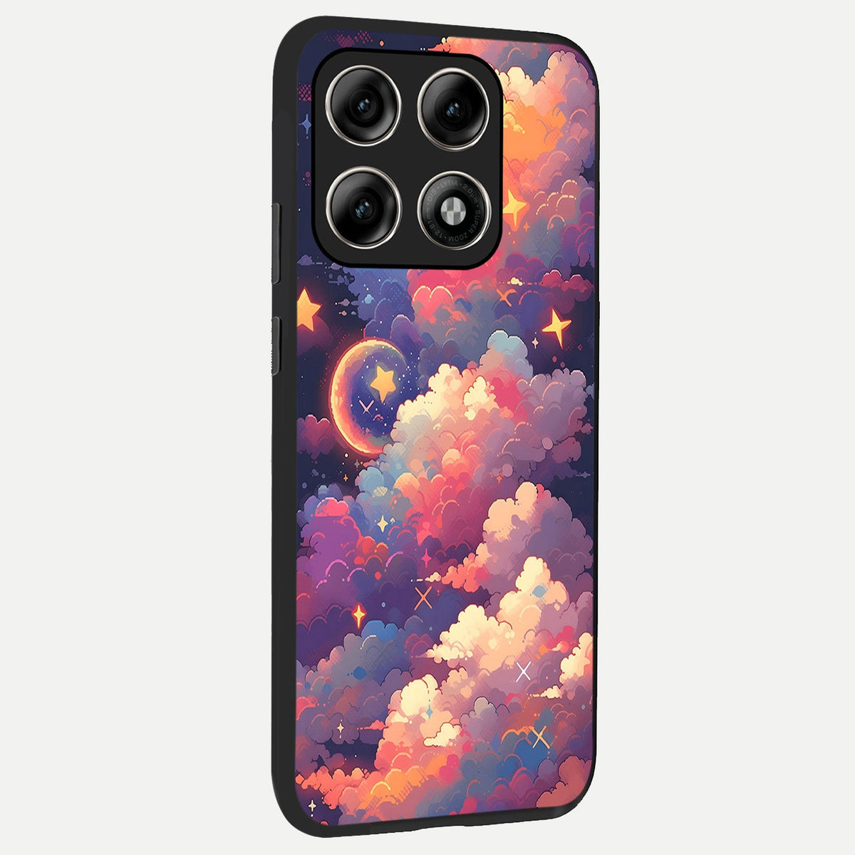  Starlit Dream Clouds back cover For Moto Edge 70 Pro slim fit glass case with vibrant aesthetic design