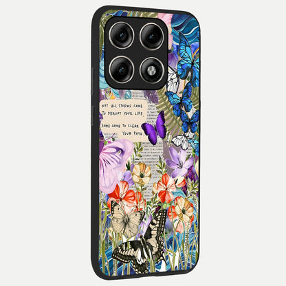  Storm Path Bloom back cover For Moto Edge 70 Pro slim fit glass case with vibrant aesthetic design
