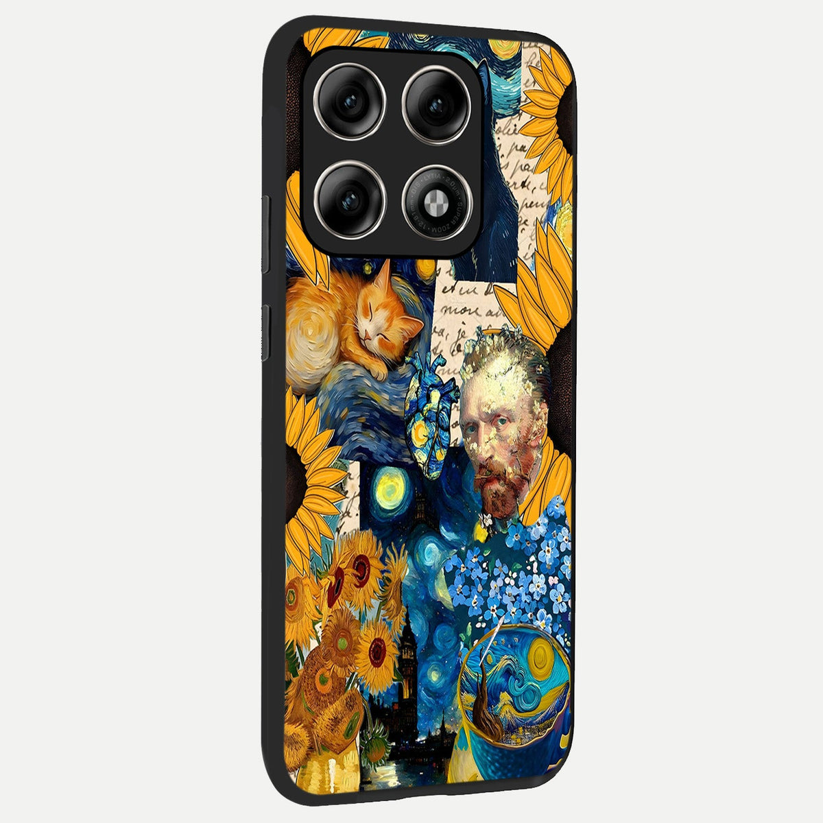  Sunflower Chic Mood Custom Name back cover For Moto Edge 70 Pro slim fit glass case with vibrant aesthetic design