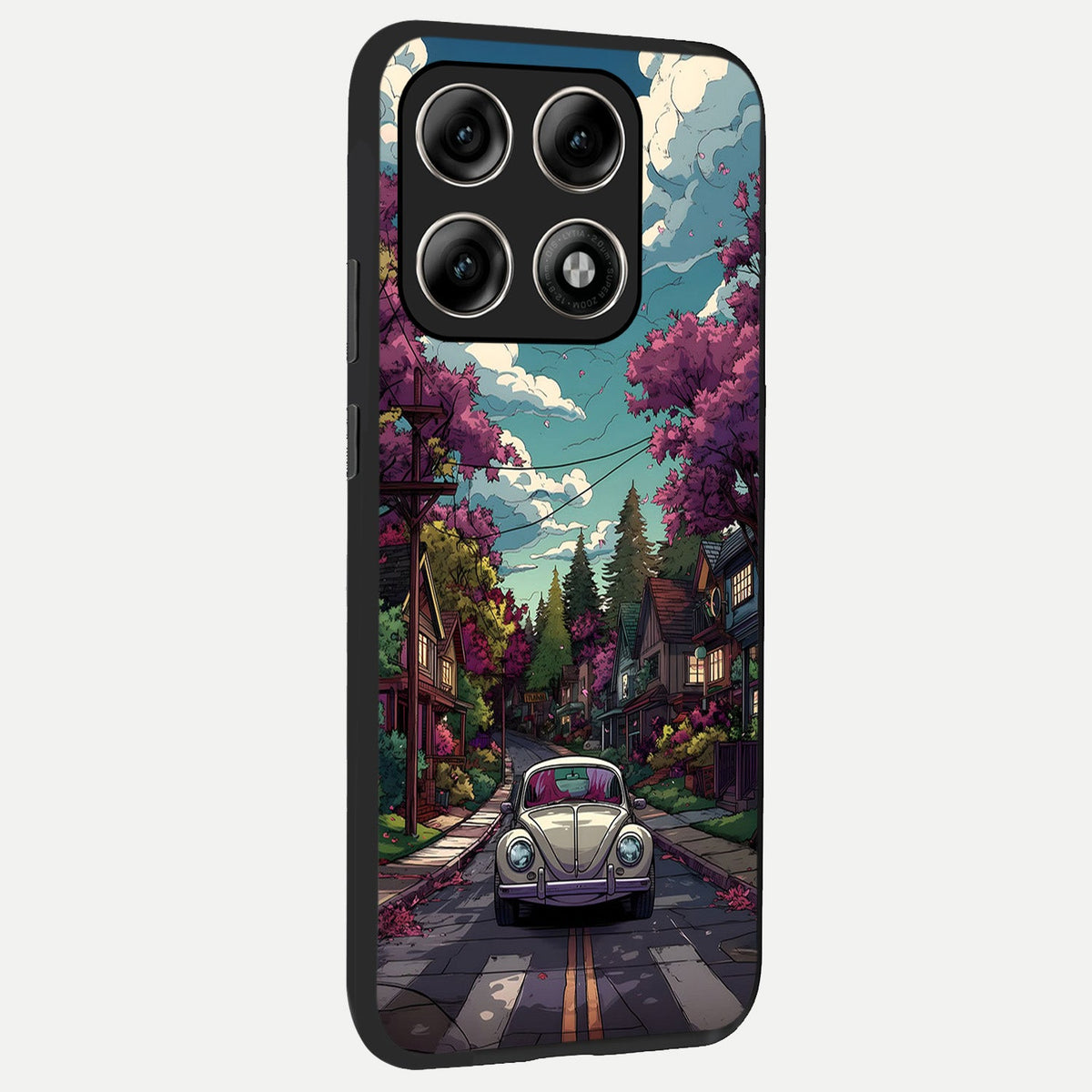  Vintage Street Drive back cover For Moto Edge 70 Pro slim fit glass case with vibrant aesthetic design