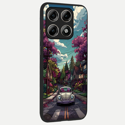  Vintage Street Drive back cover For Moto Edge 70 Pro slim fit glass case with vibrant aesthetic design