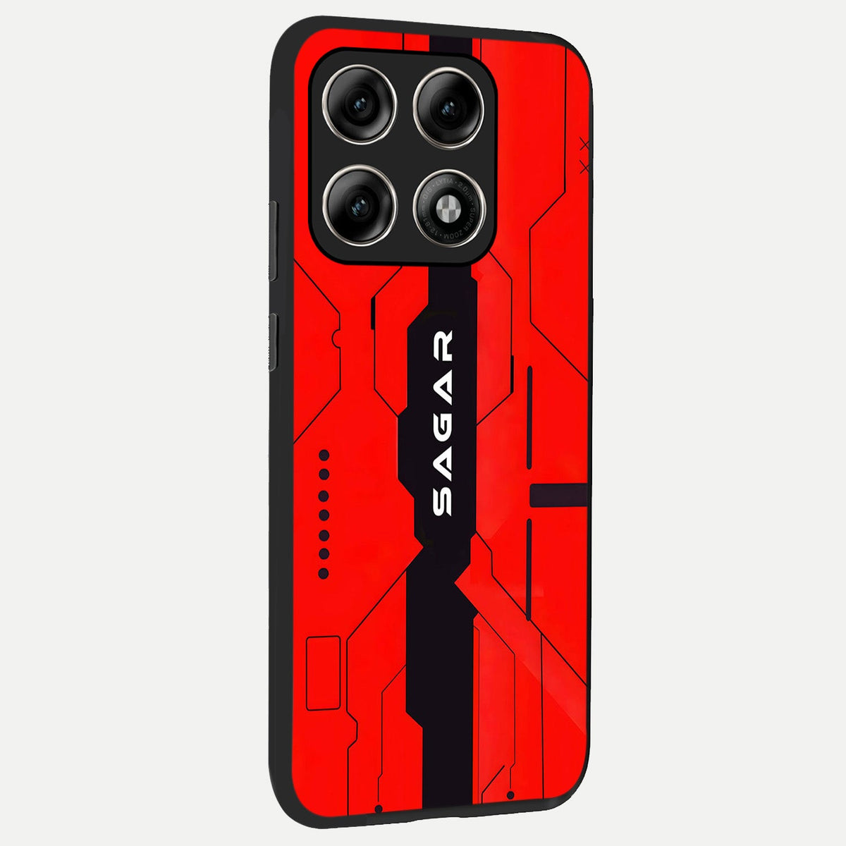  Voltage Rise CYBERPUNK Custom Name back cover For Moto Edge 70 Pro slim fit personalized glass case with bold cyberpunk design