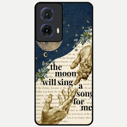 Aesthetic Divine Glass Case For Moto G85 back cover – full design glossy printed glass finish