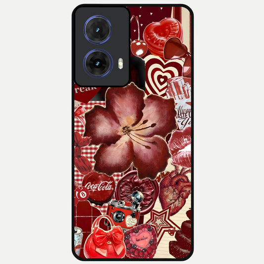  Aesthetic Little Freak Glass Case For Moto G85 back cover – full design glossy printed glass finish