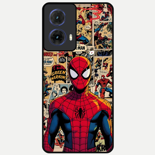  Aesthetic Spider Glass Case For Moto G85 back cover – full design glossy printed glass finish