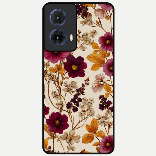  Autumn Wine Bloom Glass Case For Moto G85 back cover – full design glossy printed glass finish