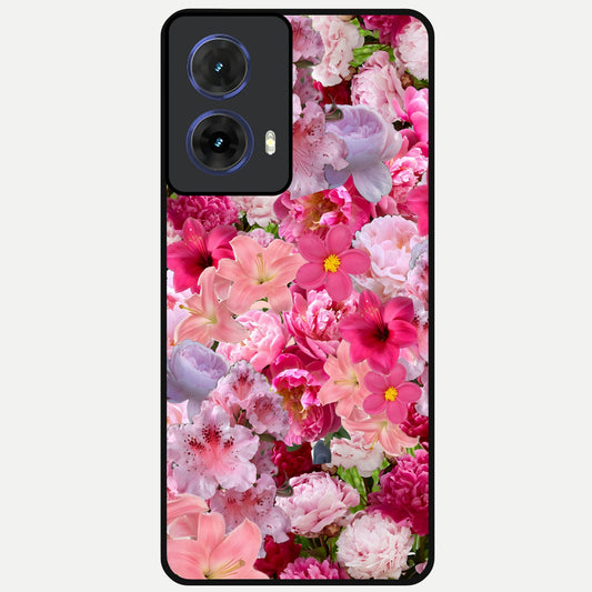  Bloom Crush Fantasy Glass Case For Moto G85 back cover – full design glossy printed glass finish