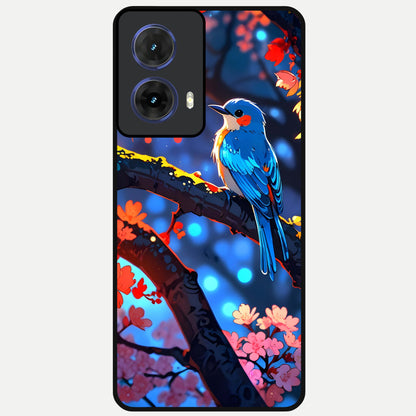  Blooming Water Drift Glass Case For Moto G85 back cover – full design glossy printed glass finish