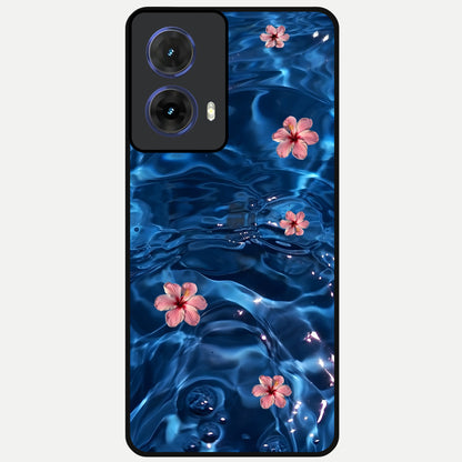  Bloom Thread Art Glass Case For Moto G85 back cover – full design glossy printed glass finish