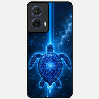  Blue Galaxy Turtle Glass Case For Moto G85 back cover – full design glossy printed glass finish