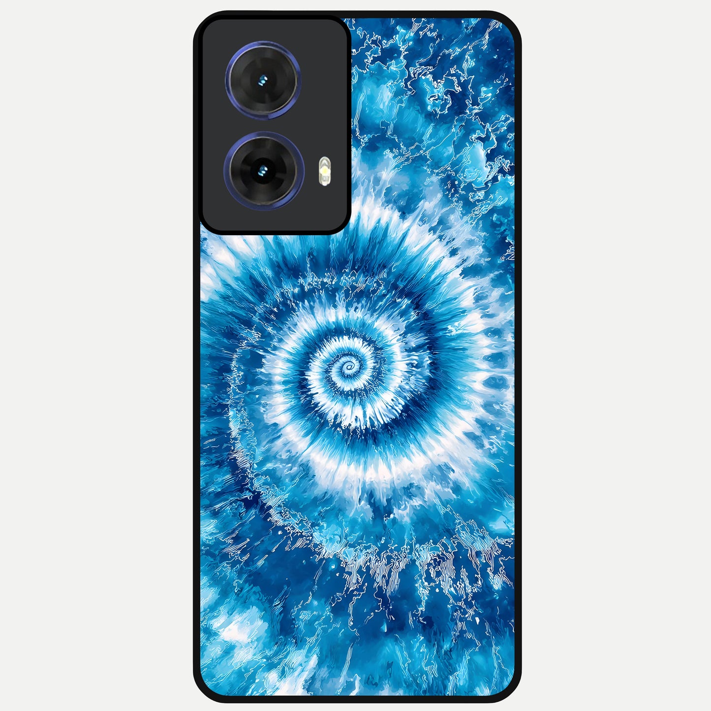  Blue Galaxy Wave Glass Case For Moto G85 back cover – full design glossy printed glass finish
