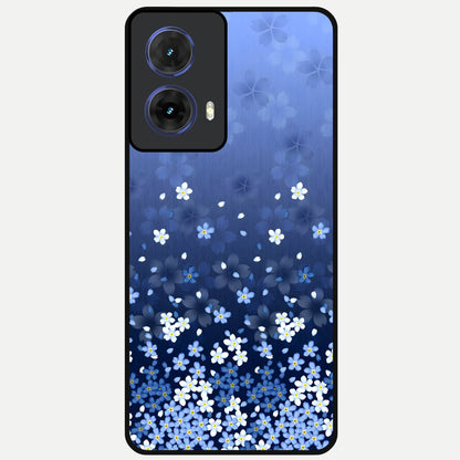  Blue Starry Glass Case For Moto G85 back cover – full design glossy printed glass finish