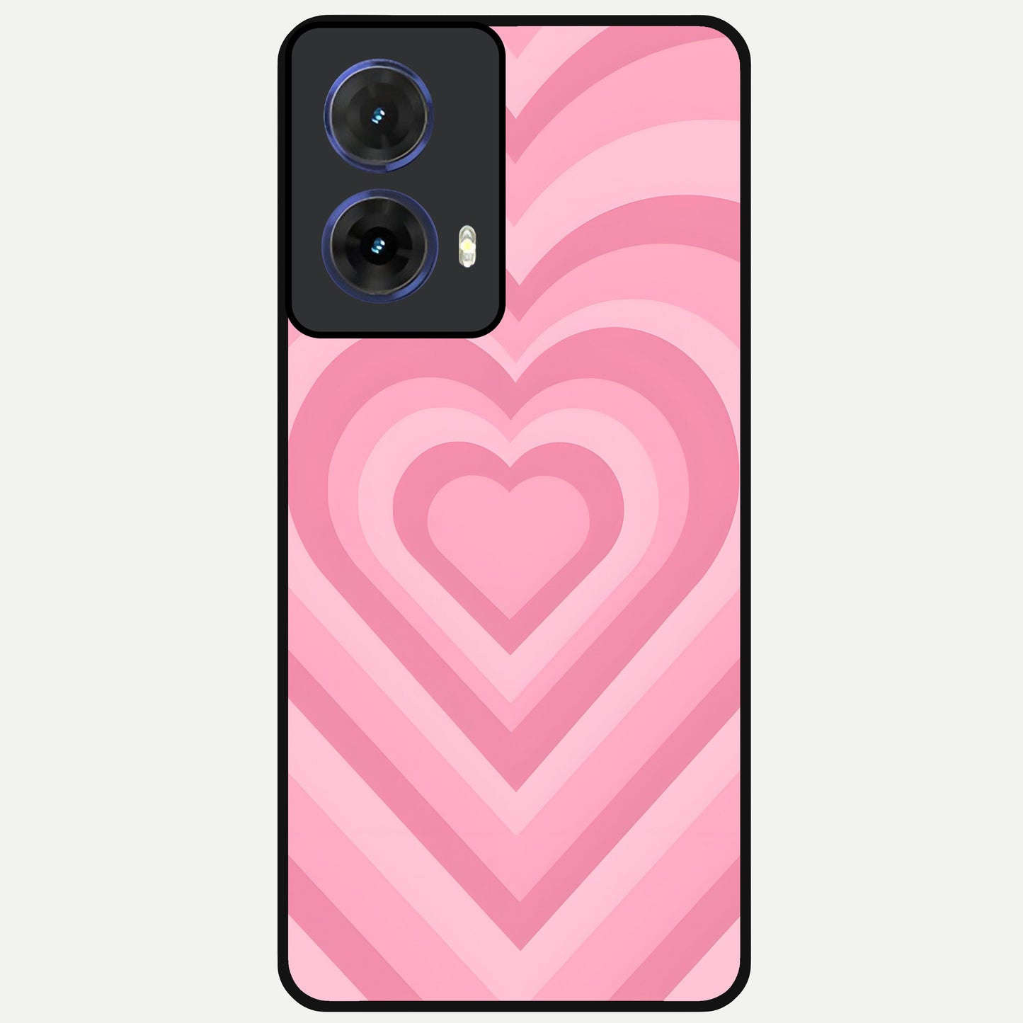  Blush Heart Waves Glass Case For Moto G85 back cover – full design glossy printed glass finish