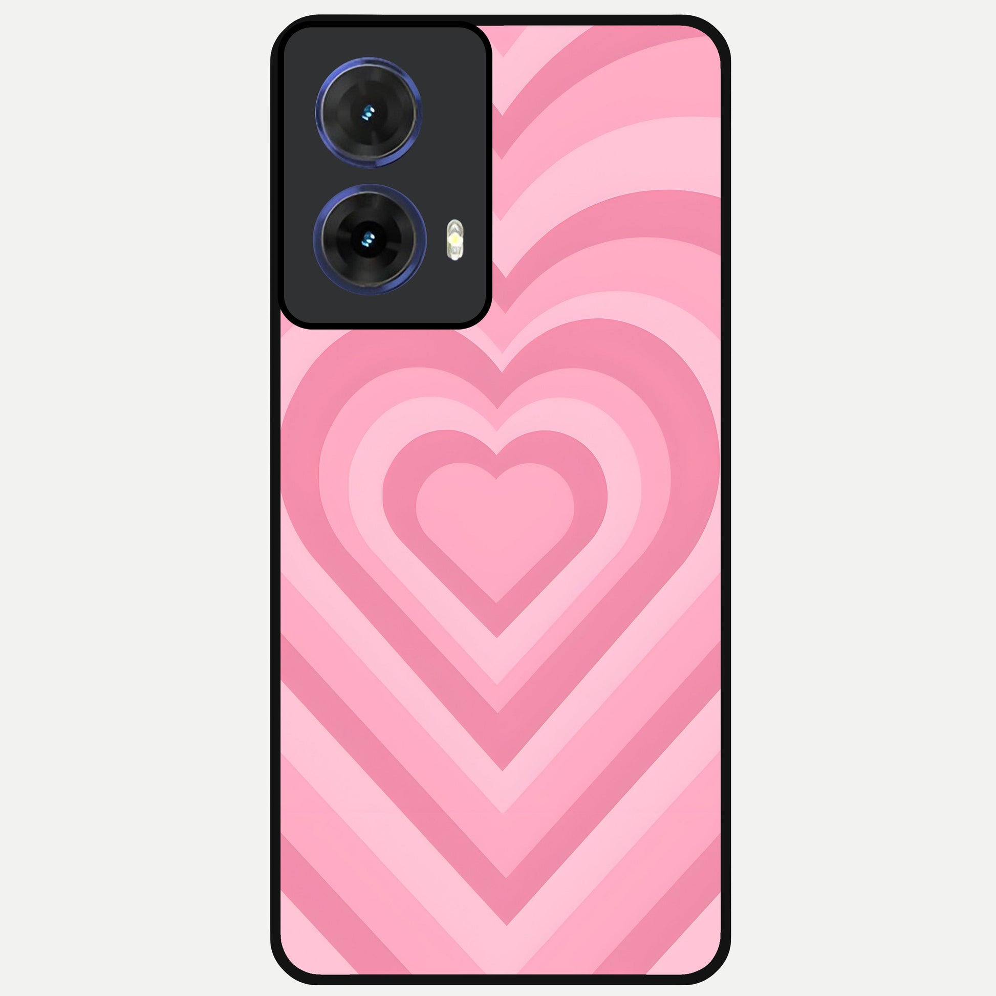  Blush Heart Waves Glass Case For Moto G85 back cover – full design glossy printed glass finish
