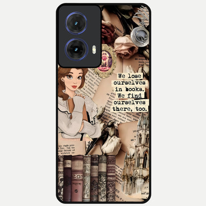  Bookish Dream World Glass Case For Moto G85 back cover – full design glossy printed glass finish