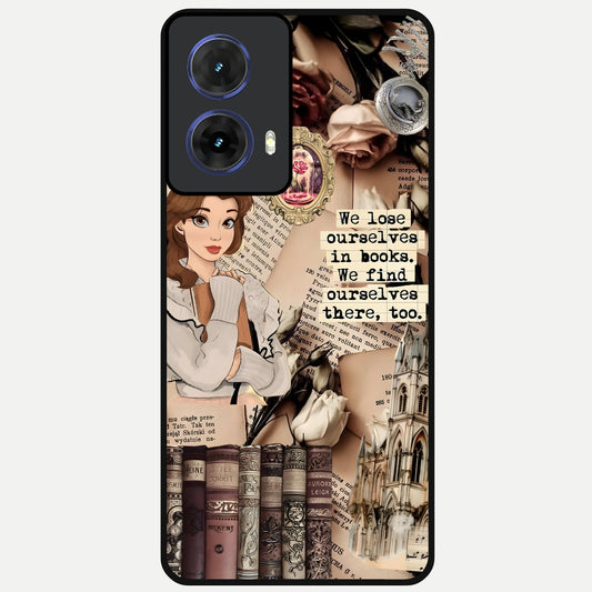  Bookish Dream World Glass Case For Moto G85 back cover – full design glossy printed glass finish