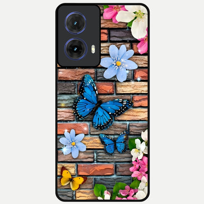  Brick Bloom Flight Glass Case For Moto G85 back cover – full design glossy printed glass finish