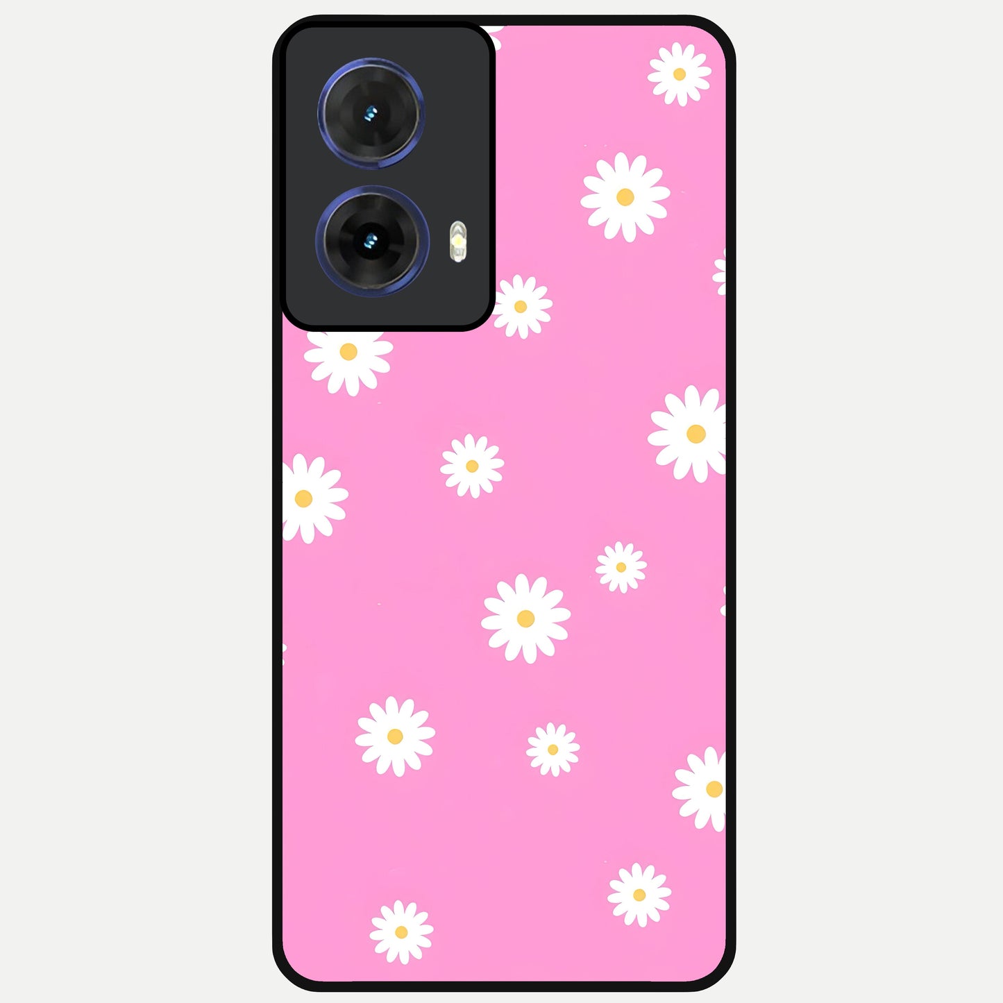 Bubblegum Daisy Pop Glass Case For Moto G85 back cover – full design glossy printed glass finish
