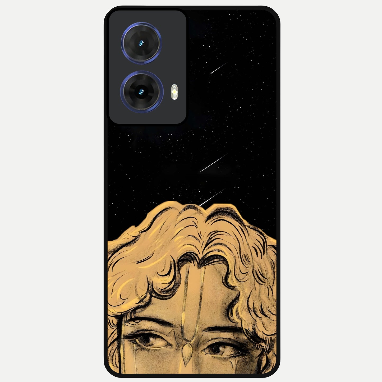  Celestial Gods Plan Glass Case For Moto G85 back cover – full design glossy printed glass finish