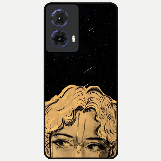  Celestial Gods Plan Glass Case For Moto G85 back cover – full design glossy printed glass finish