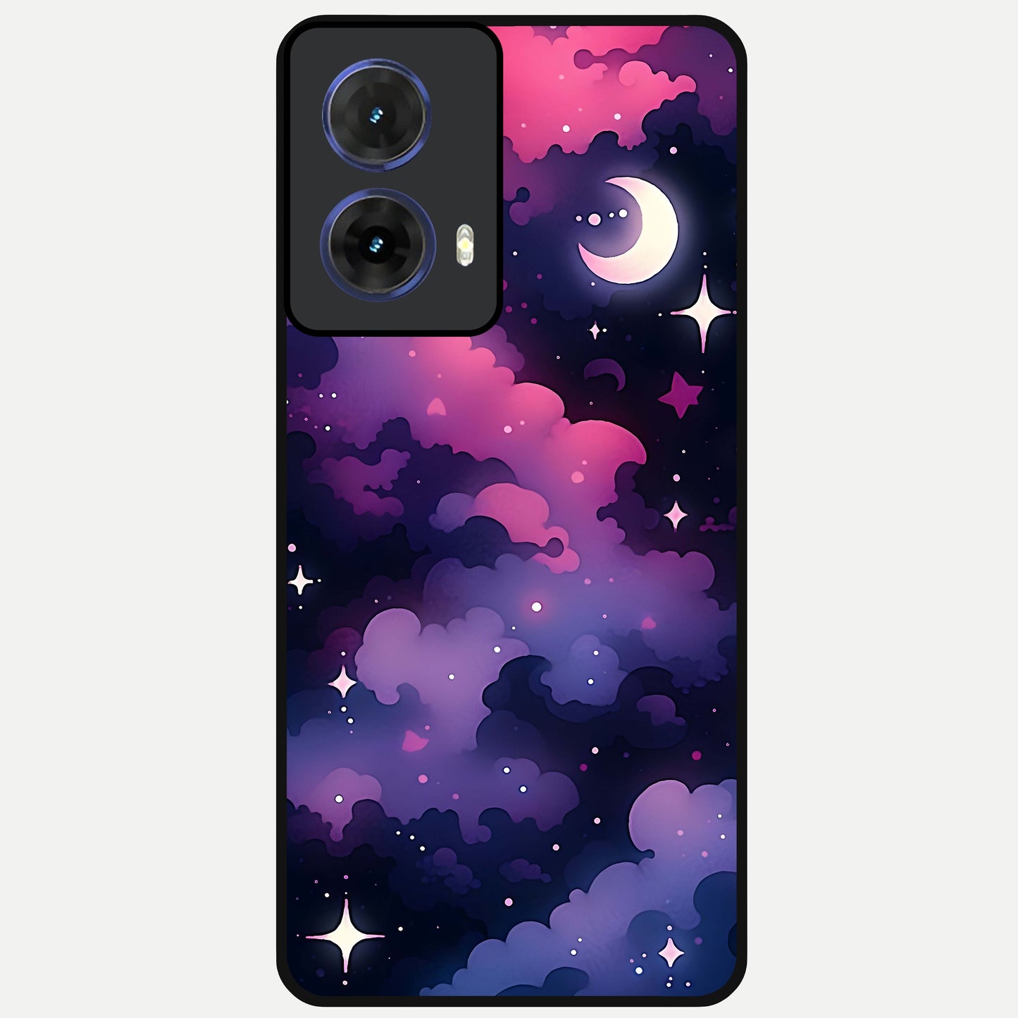 Celestial Moon Magic Glass Case For Moto G85 back cover – full design glossy printed glass finish