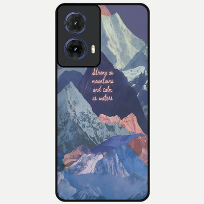  Celestial Mountain Calm Glass Case For Moto G85 back cover – full design glossy printed glass finish