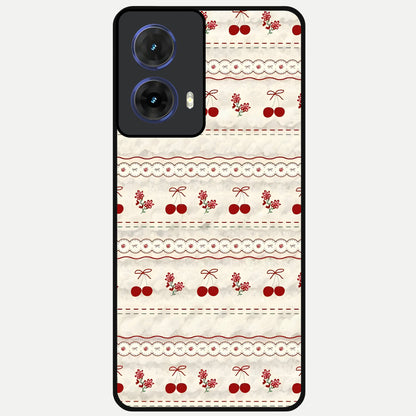  Cherry Bloom Charm Glass Case For Moto G85 back cover – full design glossy printed glass finish