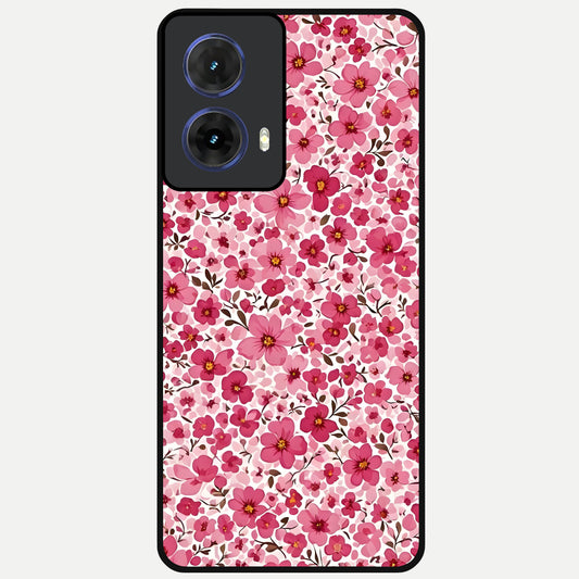  Cherry Blossom Charm Glass Case For Moto G85 back cover – full design glossy printed glass finish