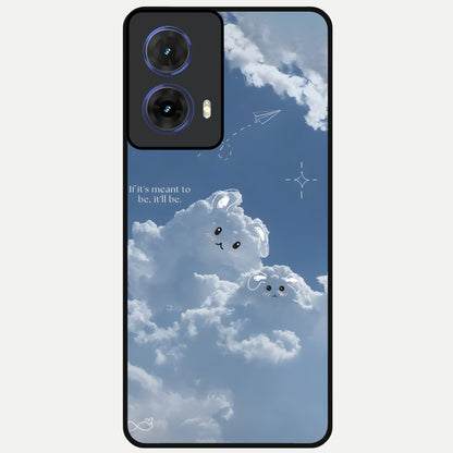 Cloud Bunny Dreams Glass Case For Moto G85 back cover – full design glossy printed glass finish