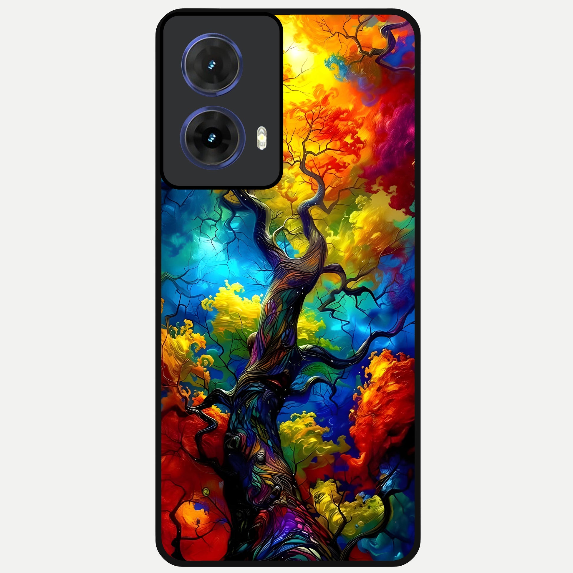  Colorful Soda Bottles Glass Case For Moto G85 back cover – full design glossy printed glass finish